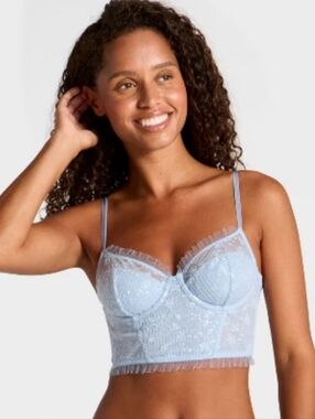 Wild Fable Sequin Lace Corset Top